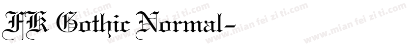 FK Gothic Normal字体转换